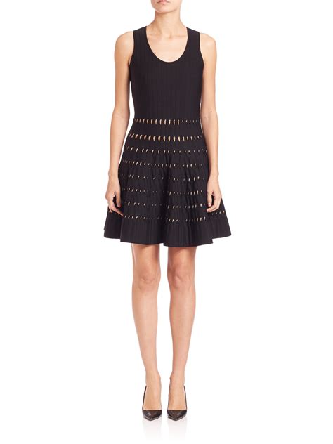 michael kors double knit dress|Michael Kors black pleated dress.